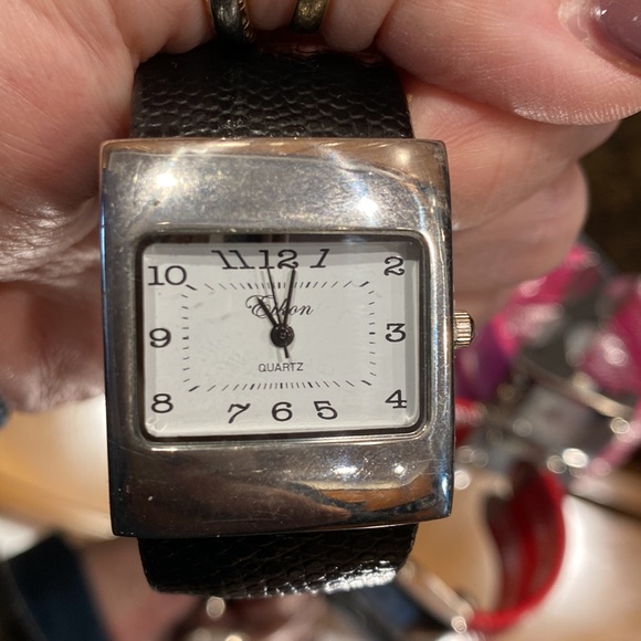 Eikon Stainless Steel pleather watch & spring loaded Cuff!  NWT Choice of 1 - Picture 4 of 16